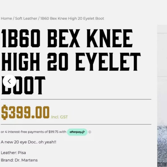 DR MARTENS 1B60 LEATHER VIRGINIA KNEE HIGH BOOTS MSRP$280 SOFT+SUPER COMFORTABLE - Picture 4 of 16